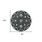 Homeroots 5 ft. Round Charcoal Geometric Border Area Rug 396255 - alternate 2